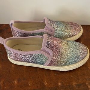 Cat & Jack Glitter Slip On Sneakers